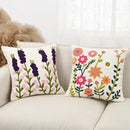 Axyaa Chenille Flower Pattern Throw Pillow Case, 45X45, Living Room Sofa Bedroom Decoration