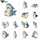 Axyaa Cat Shark Pillow Case: Kawaii Sofa Cushion Cover 45x45cm