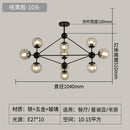 Axyaa Nordic Retro Industrial Cognac Glass Chandelier for Home and Retail