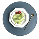 Axyaa Black Round Non-Slip Placemats Set for Durable Table Decor