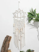 Axyaa Lotus Macrame Dream Catcher Wall Hanging for Home Decor & Gifts