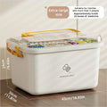 Axyaa Portable Medicine Organizer Box with Dividers - Household First Aid Kit