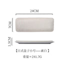 Axyaa Ceramic Sushi Plate Rectangle Dish for Restaurant Hotel Household Fish Grill