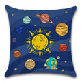 Solar System Sun Planet Print Cushion Cover 45X45CM for Axyaa Brand