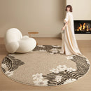 Modern Axyaa Plush Rug: Soft, Fluffy Round Carpet for Bedroom, Living Room - Light Luxury Décor