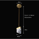Axyaa Crystal Color Changing Pendant Light for Kitchen Island, Modern Bedside Table Mini Lamp