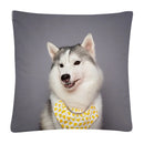 Axyaa Cute Dog Photo Polyester Cushion Cover for Home Sofa Car