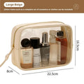 Axyaa Travel Toiletry Storage Bag: Portable Makeup Organizer for Dry/Wet Cosmetics.