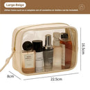 Axyaa Travel Toiletry Storage Bag: Portable Makeup Organizer for Dry/Wet Cosmetics.