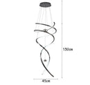 Axyaa Gold Spiral Staircase Chandelier for Dining Living Room Loft, Simple Luxury Hanging Lamps