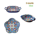 Axyaa Ceramic Fish Plate Set, Double-Eared Steamed Cooking Plate, High-Value Salad Plate