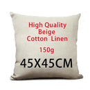 Axyaa Family Life Custom Linen Sofa Pillow Cover Home Decor Custom Cushion Cover
