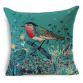 Axyaa Linen Cushion Cover 45x45cm, Flower & Animal Design for Sofa & Bed