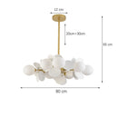 Axyaa Nordic Princess Chandelier for Dining Living Room Bedroom