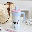 Axyaa Stainless Steel Insulated Water Bottle with Straw Infuser & Handle