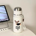Axyaa Cartoon Puppy Thermos Stainless Steel Tea Separation Water Cup