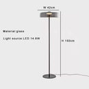 Axyaa Nordic Luxury Glass Floor Lamp LED 57" Tall Minimalist Standing Light