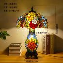 Tiffany Dragonfly Table Lamp Flower Art Deco by Axyaa