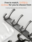 Axyaa Wall-Mounted One Row Hangers for Towels, Clothes, Hats, and More
