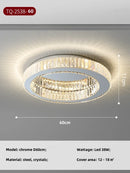 Axyaa Crystal LED Ceiling Light, Dimmable Modern Living Room Fixture