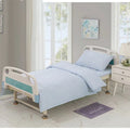 Axyaa Thick Cotton-Polyester Grid 3pc Bedding Set for 0.9-1.2m Bed