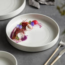 Axya Light Luxury White Ceramic Plate Set - Nordic Design Steak Tableware