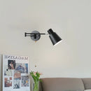Axyaa Modern Black Iron LED Wall Sconce for Home Decor