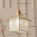 Axyaa Copper Glass LED Pendant Lights: Vintage Nordic Style Hanging Lamp