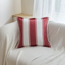Axyaa Striped Tassel Pillowcase – Red White Plain Cojines Cover