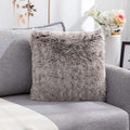 Axyaa Cozy Plush Cushion Cover 45x45cm White Grey Decor Pillowcase