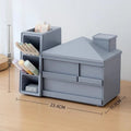 Axyaa Desk Organizer with Drawer - Large Capacity Stationery Storage Box