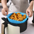 Axyaa Silicone Air Fryer Baking Tray: Circular, Foldable, High Temperature Resistant, Easy to Clean