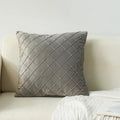 Axyaa Velvet Diamond Check Pattern Throw Pillowcase for Stylish Home Decor