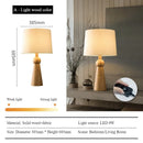 Axyaa LED Floor Lamp with Unique Fabric Shade & Solid Wood Design