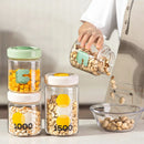 Axyaa Multigrain Storage Box: Transparent Food Jar, Sealed, Kitchen Organizer, Dried Storage Jar.