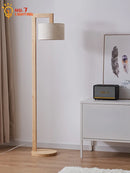 Axyaa Solid Wood LED Floor Lamp - Minimalist Nordic Design