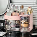 Axyaa Makeup Organizer with Drawer: Compact Storage Box with Divider for Women