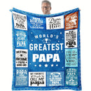 Axyaa Grandpa Flannel Throw Blanket: Soft & Cozy Gift from Grandkids