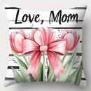 Axyaa Mother's Day Flower Pillowcase Set - 45x45cm Square Decor Sofa Pillow