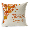 Axyaa Autumn Print Style Thanksgiving Pillow Case - Decorative Plant Cushion Cover