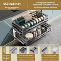 Axyaa Pull-out Seasoning Storage Rack Drawer for Kitchen Dishes and Bowls