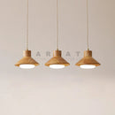 Axyaa Wood LED Ceiling Lamp with Acrylic Panels for Home Decor