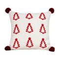 Axyaa Christmas Velvet Embroidered Cushion Cover for Festive Home Decor
