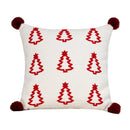 Axyaa Christmas Velvet Embroidered Cushion Cover for Festive Home Decor
