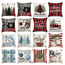 Axyaa Merry Christmas Pillow Cover 45x45cm - Winter Xmas Home Decorations
