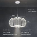 Round LED Chandelier Light by Axyaa - Luxury Acrylic Bedroom Pendant Fixture