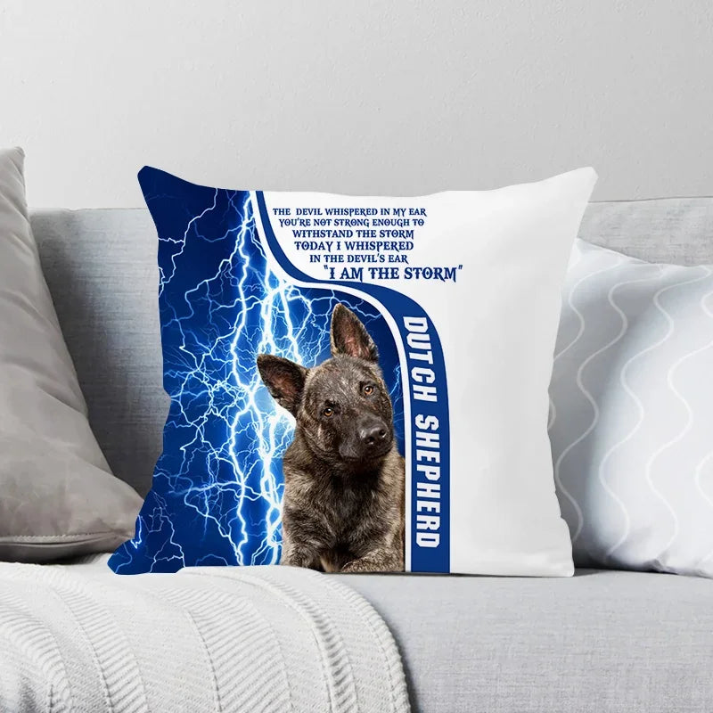Axyaa American Akita Print Pillowcase: Cute Dog Cushion Cover for Home and Car