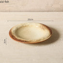 Axyaa Stone Pattern Ceramic Plate Set