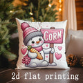 Axyaa Snowman & Christmas Pillow Covers: Festive Home Decor for Sofa, Bedroom, Car