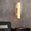 Axyaa Elegant Black Gold Marble Wall Sconce for Villa Bedroom & Living Room